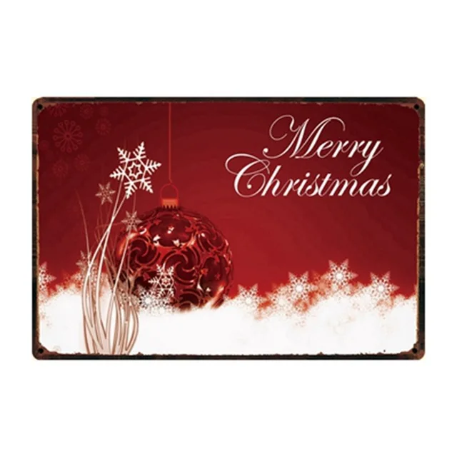 Счастливого Рождества/нового года шикарный металлический знак жестяной постер