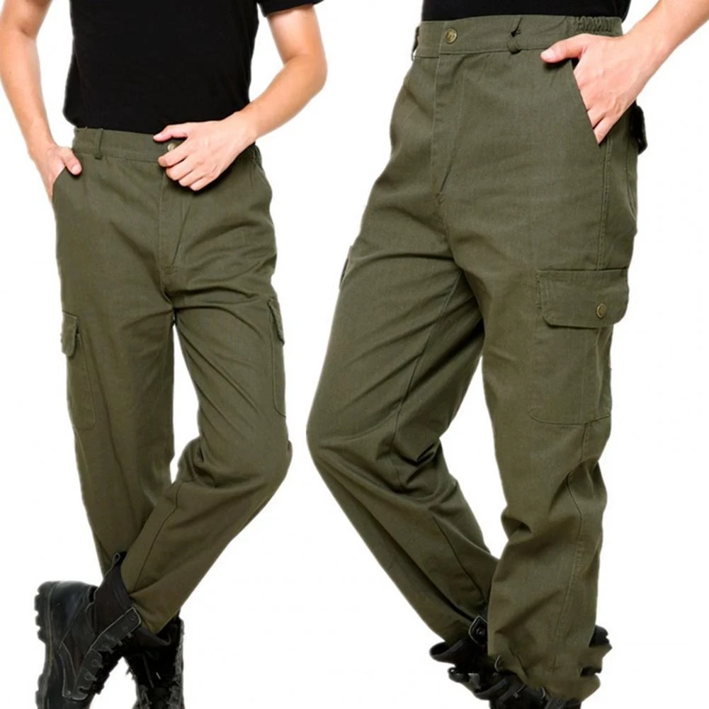 

Men‘s Outdoor Cargo Work Pants Rip-Stop Military Tactical Pants Cargo Pants Multi-pocket Hiking Men Trousers -40