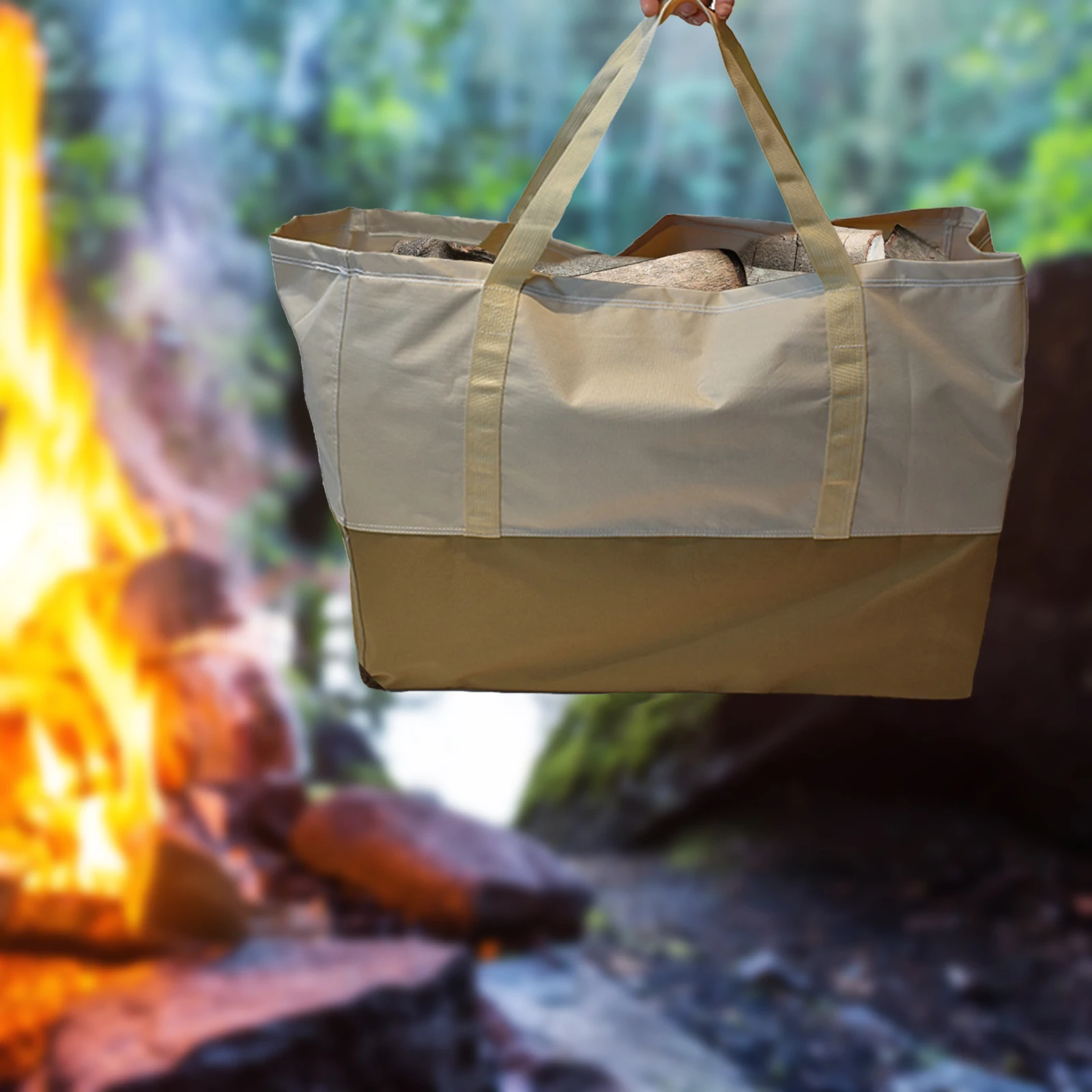 

Large Log Carrier Tote Bags Portable Heavy Duty Outdoor Scratch-resistant Wear-resistant Stain-resistant Load-bearing Firewood