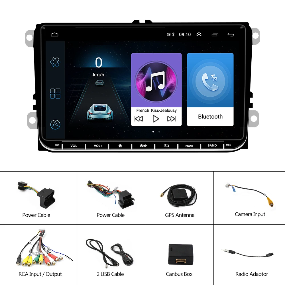 $96.89 LeeKooLuu 2 Din Car Radio Player Android 10.0 GPS Navigation Multimedia For VW Volkswagen Polo Skoda Golf 5 6 Passat B6 B7 Jetta