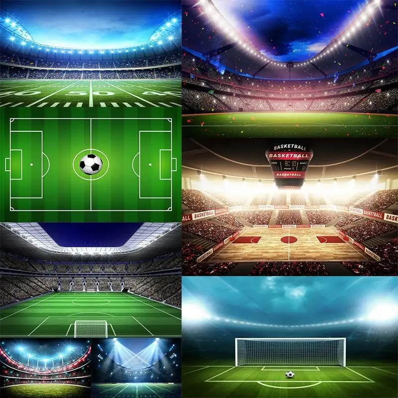 

Basketball Soccer Rugby Stadium Sports Background Photo Boy Birthday Party Decoration Photography Studio Digital Shoot Backdrop