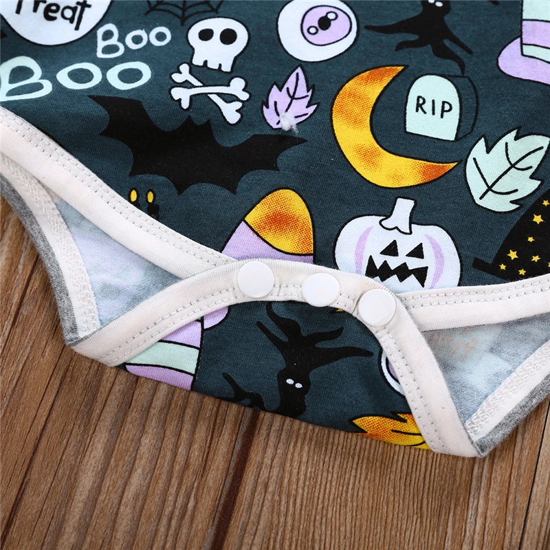 Костюм детский хлопковый с капюшоном и принтом в виде тыквы летучей мыши |