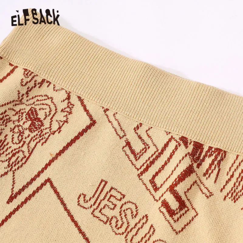 ELFSACK Camel Jesus трикотажные обтягивающие женские юбки с принтом зима 2019 новая яркая
