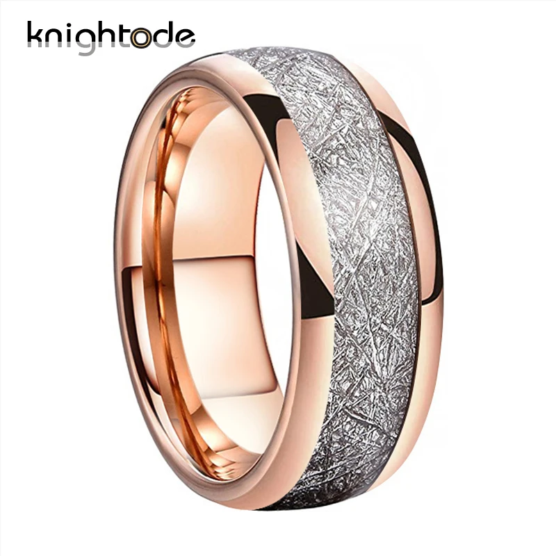 8 мм розовое золото вольфрамовые карбидные кольца с надписью Forever Love обручальные