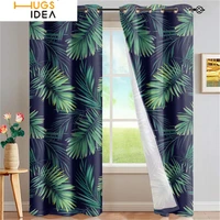 Modern Printed Blackout Curtains for Living Room Bedroom Tropical Palm Tree Window Treatment Room Darkening Drapes kitchen Panel