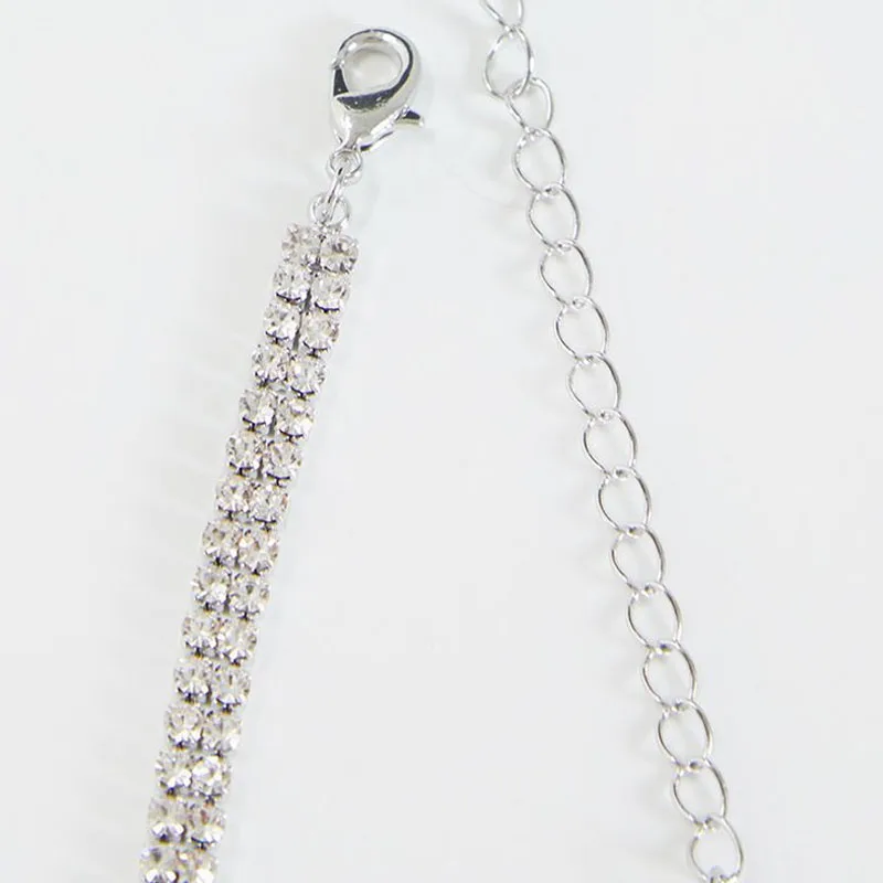 Цепочка-чокер Женская двухслойная с кристаллами | Украшения и аксессуары