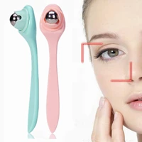 2 colors eye massager anti ageing wrinkle dark circle free roller ball removal rejuvenation beauty care portable