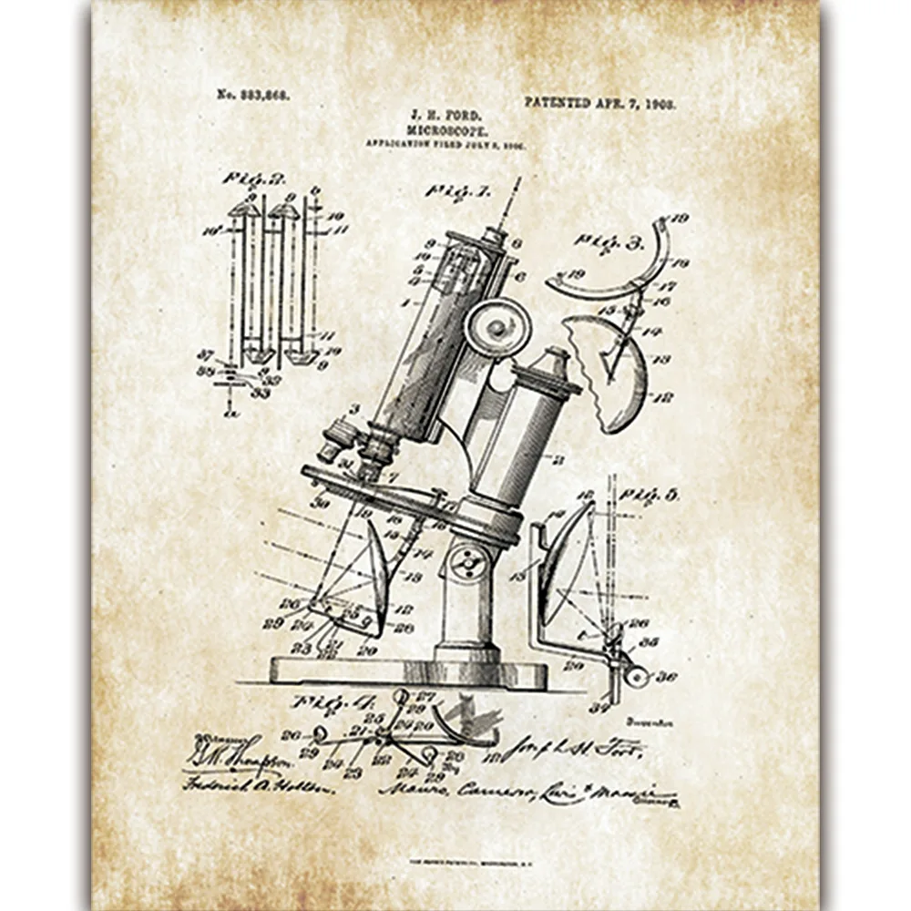 Химический инструмент Периодическая таблица элементов Ретро плакат обучение на