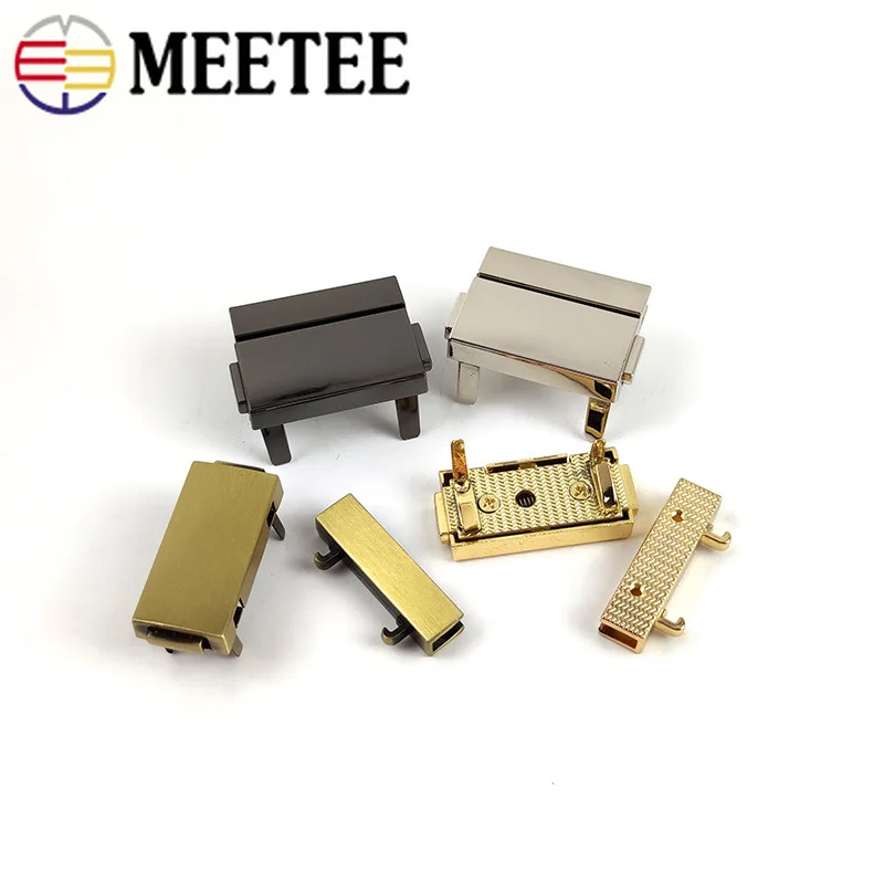 2/4 шт Meetee прямоугольные металлические нажимные замки женская сумка пружинный