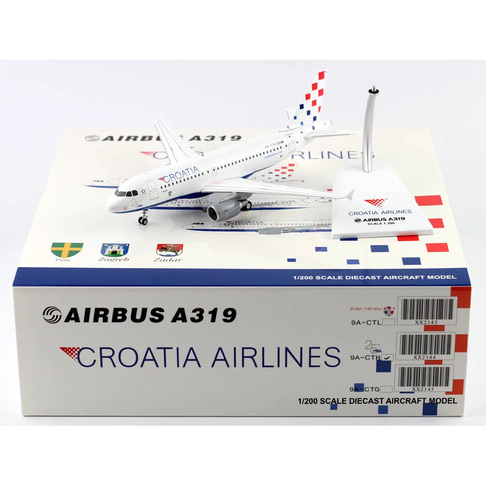 Коллекционный самолет из сплава 1:200 JC Крылья XX2144 хорватские авиалинии 25 я