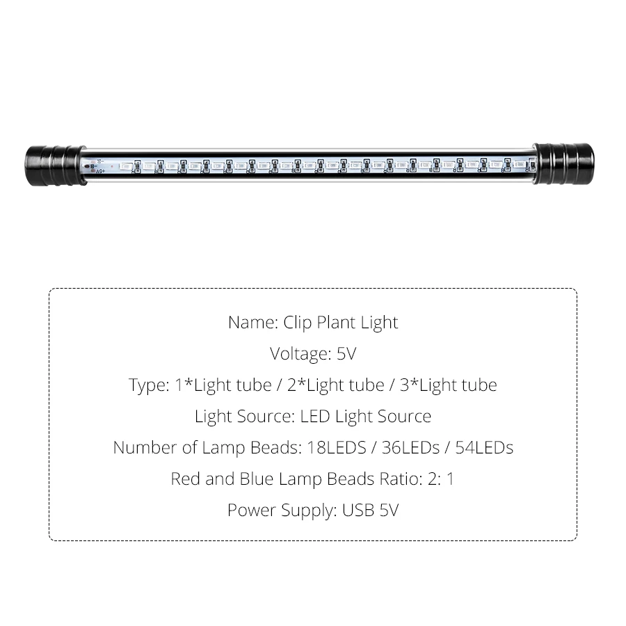 AMMTOO светодиодный светильник для выращивания растений 5 В USB полный спектр фито