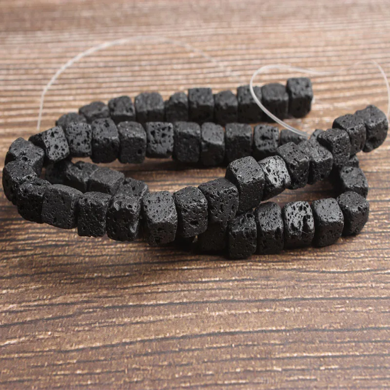 Модные натуральные ювелирные изделия Lan Li из черного лавового камня свободные