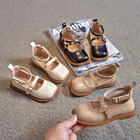 Обувь для девочек на весну, детская обувь принцессы, школьная обувь из мягкой кожи, детская повседневная однотонная обувь на плоской подошве SM134