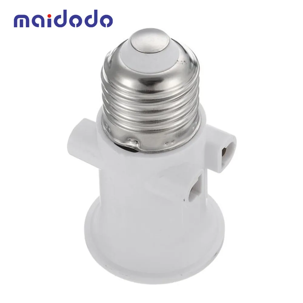 

E27 ABS EU Plug Connector Accessories 4A LED Bulb Adapter Lamp Holder Base Screw Light Socket Conversion for Lights AC100-240V