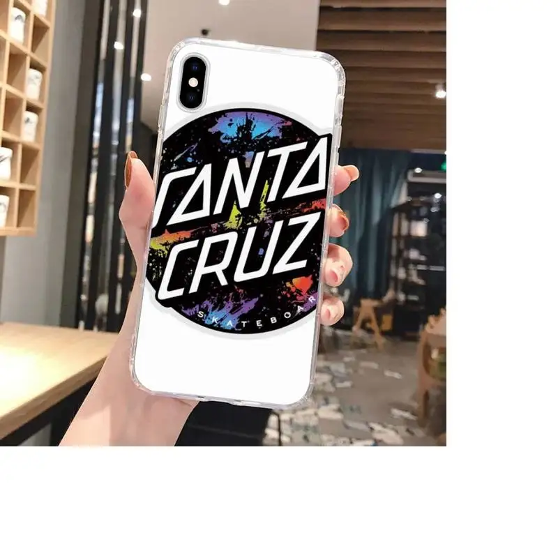

santa cruz Phone Case For Clear-Iphone 5 5s se 6 6s 7 8 11 12 X Xs Xr Pro Plus Max Mini Cover