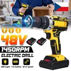 Аккумуляторная дрель 48 В, электрическая отвертка, миниатюрная беспроводная дрель с литий-ионной батареей, электрическая Ударная дрель с крутящим моментом 25 + 3