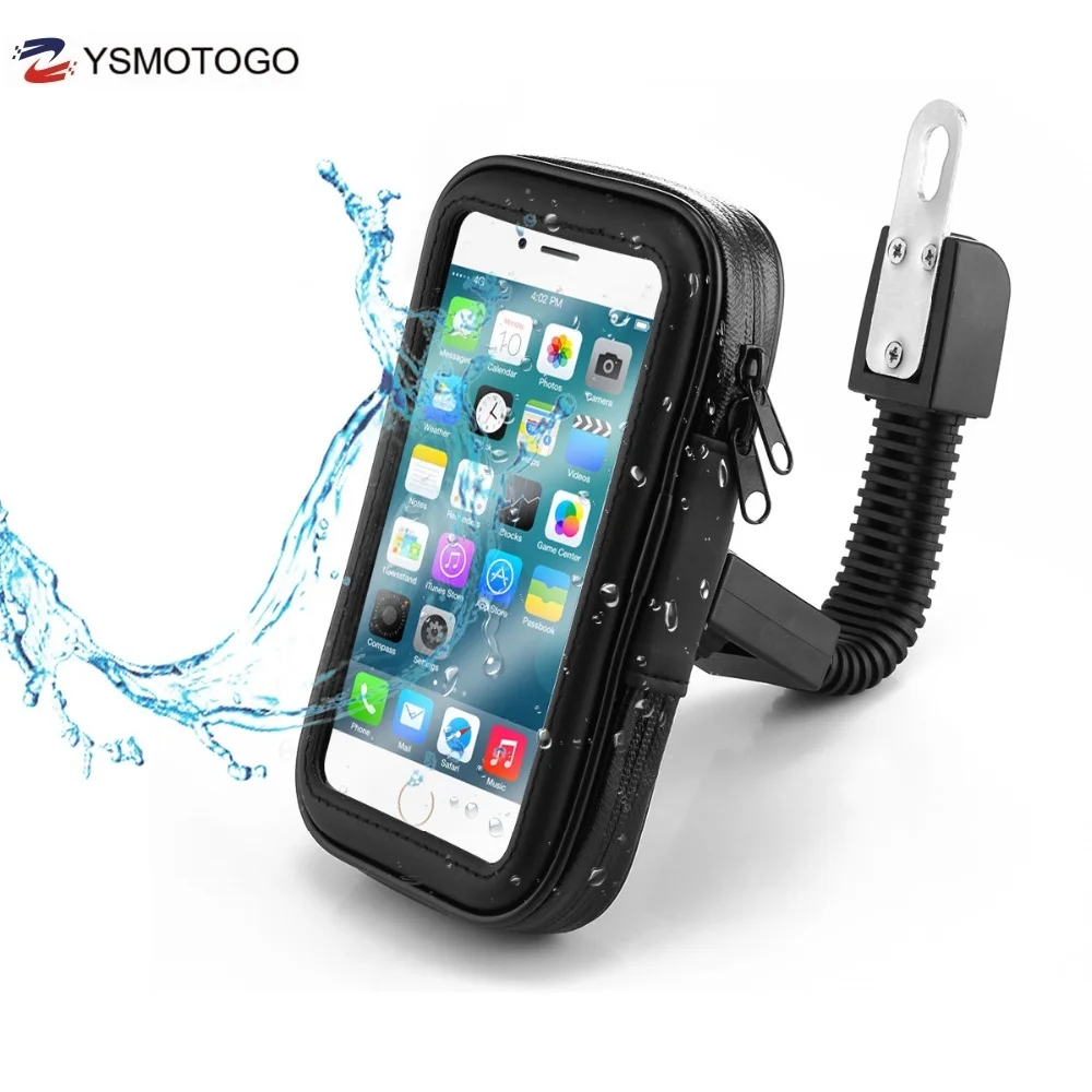 Мотоциклетный держатель для телефона GPS подставка с водостойким чехлом на молнии