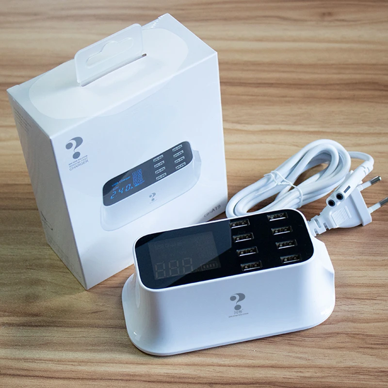 universal smart usb fast charger for samsung galaxy xiaomi wall adapter charging station hub led display desktop power socket free global shipping