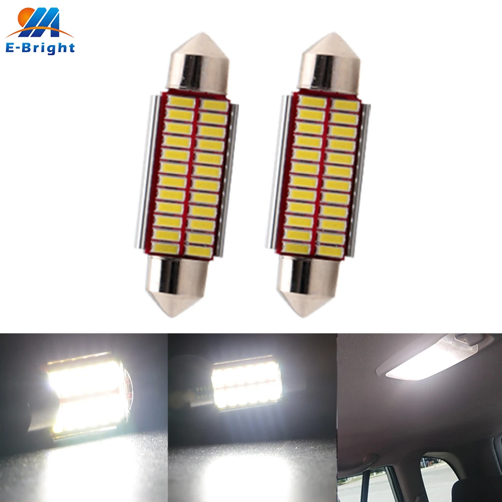 2 шт. белые лампы C5W Canbus для чтения дверей автомобиля 31 мм 36 39 41 4014 12 SMD 16 20 24