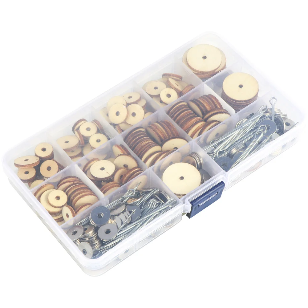 

1 Box of Total 90 Sets Wood Joints Connectors DIY Bear Doll Joint Bolt Rotatable Wooden Joints
