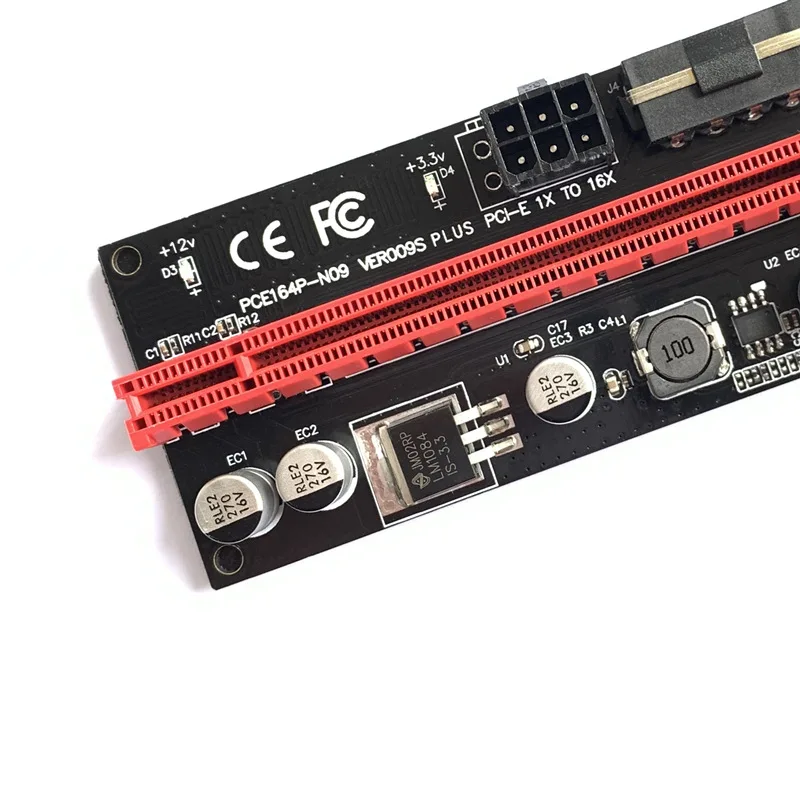 Переходник для видеокарты VER009s PCIE Riser 009s адаптер USB 3 0 с кабелем SATA на 6 контактов