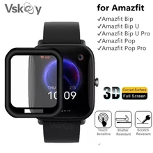 100PCS 3D Curved Soft Screen Protector for Amazfit Bip U / Pop Pro Smart Watch Full Cover Protective Film (Non Tempered Glass)