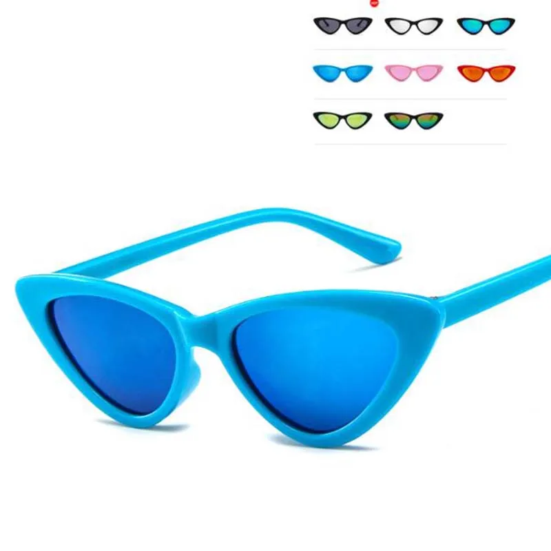 Детские солнцезащитные очки кошачий глаз модные брендовые с защитой от