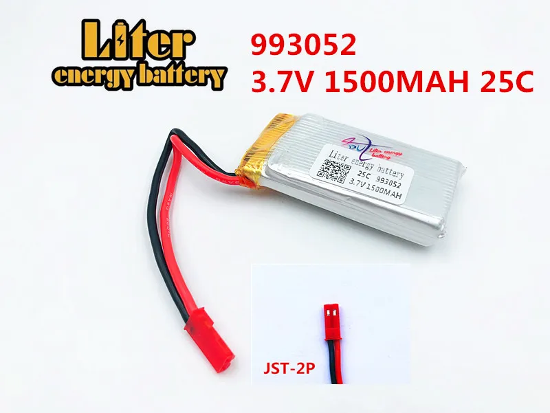 Литий-полимерный аккумулятор JST 993052 3 7 в 1500 мАч для MJXRC T64 T04 T05 F28 F29 T56 T57 Huanqi 887