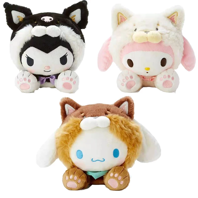

Sanrio Kuromi Mymelody Pompom Purin Cute Plush Doll Girls Kawaii Anime Doll Baby Bath Decoration Children's Toys Birthday Gifts