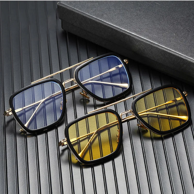 IVSTA Tony Stark Computer Glasses Frame for Men - Anti Blue Light Blocking Rays, Gaming Steampunk Goggles, Iron Man 3 Punk Prescription image 5