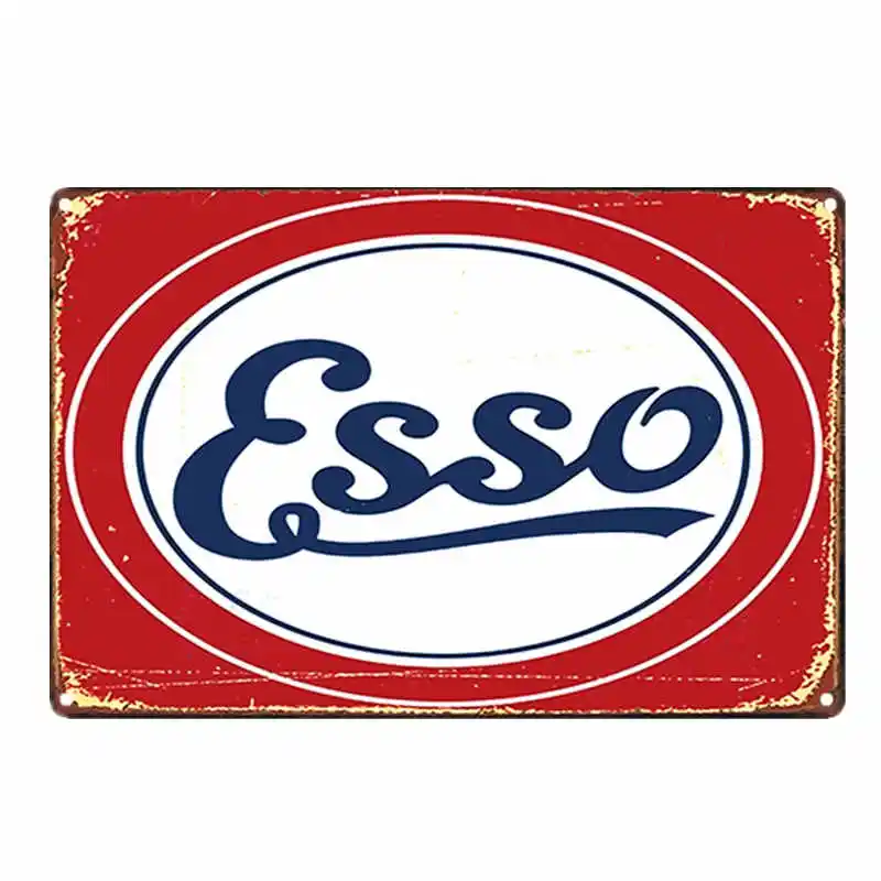 Esso металлические оловянные знаки тигр моторное масло постер декор для паба бар