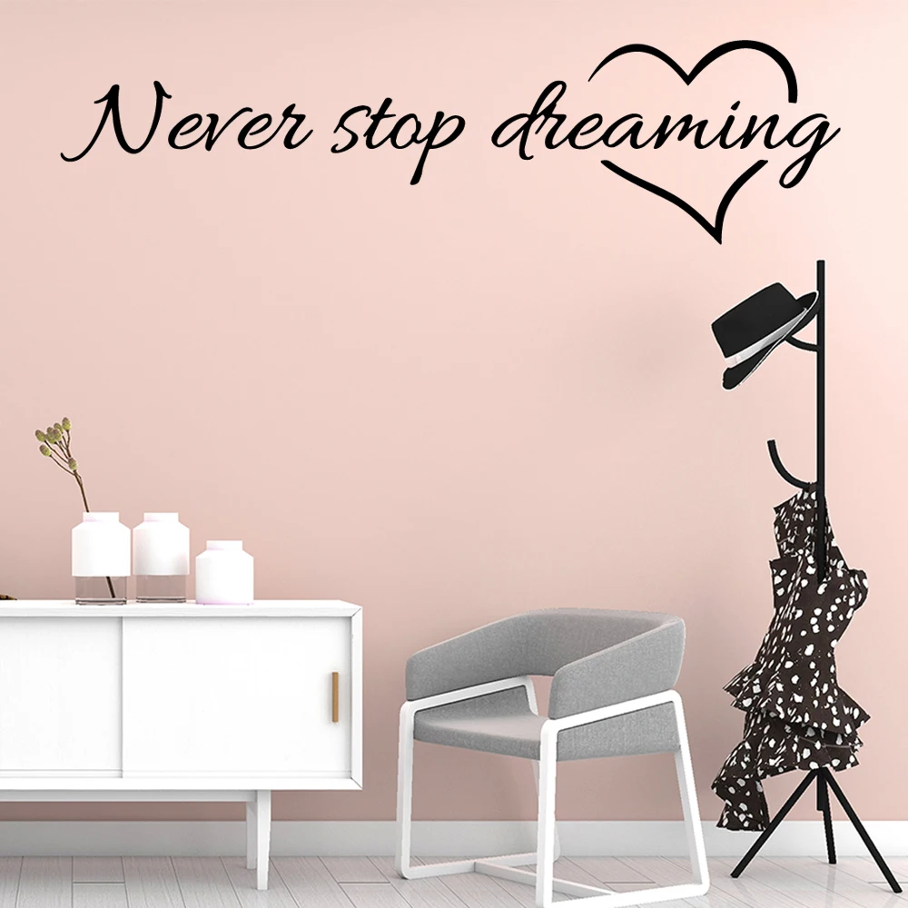 Забавные виниловые наклейки никогда не прекращающие мечты Защита окружающей