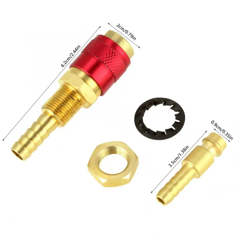 

3pcs Water Cooled & Gas Adapter Quick Hose Connector Fitting For MIG TIG Welder Torch Tool Water Cooled Torch Joint