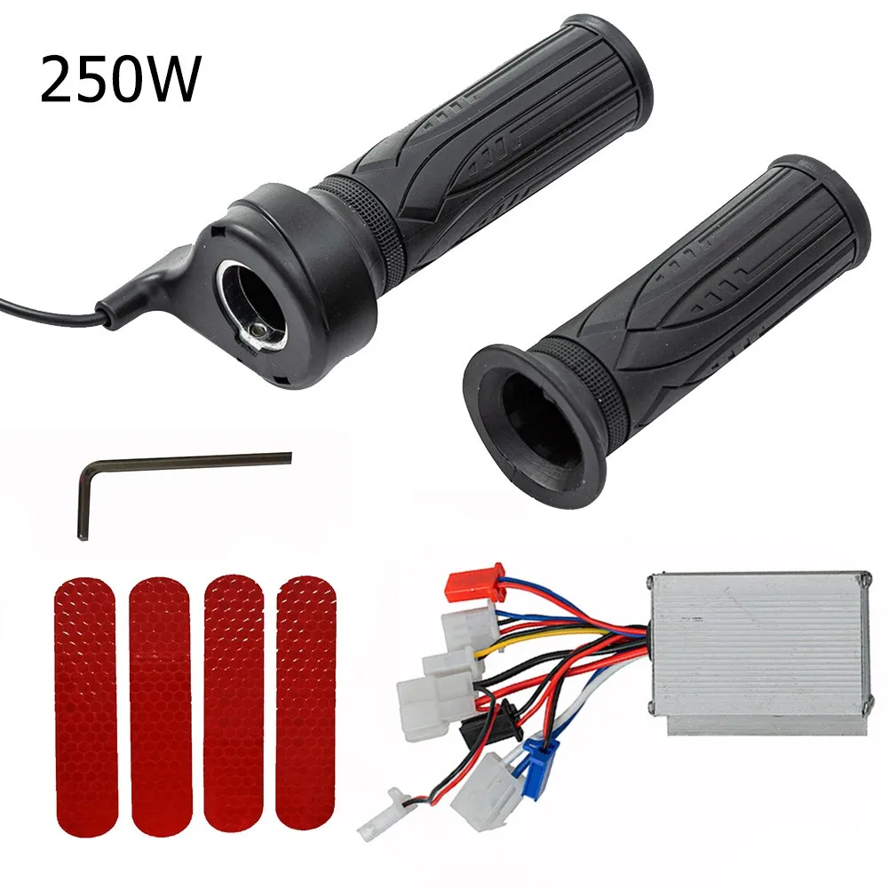

E-Bike 24V 250W Motor Brushed Controller Throttle Grip Turn Handle Reflective Stickers Wrench Tool For Electric Bicycle Scooter