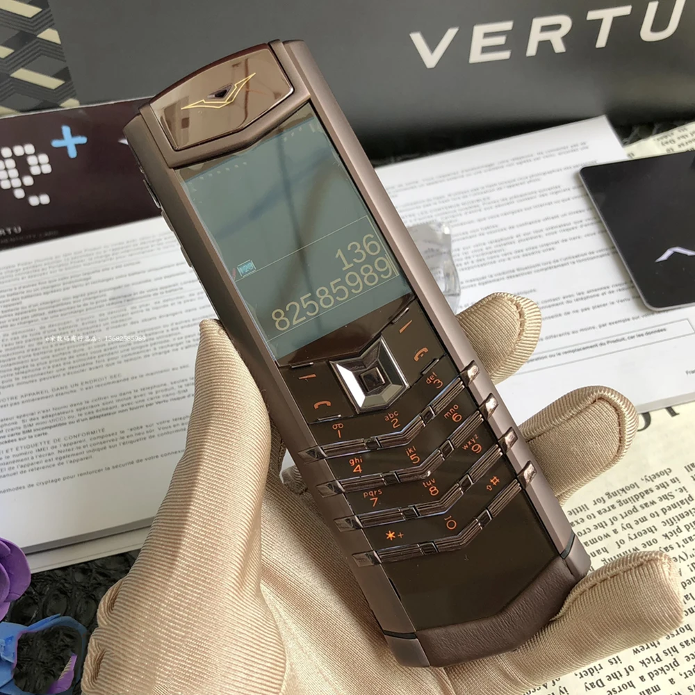 Refurbished Original 1:1 VERTU Mobile Phone High-end Customized Mobile Phone Crocodile Leather, Exclusive for Successful Men
