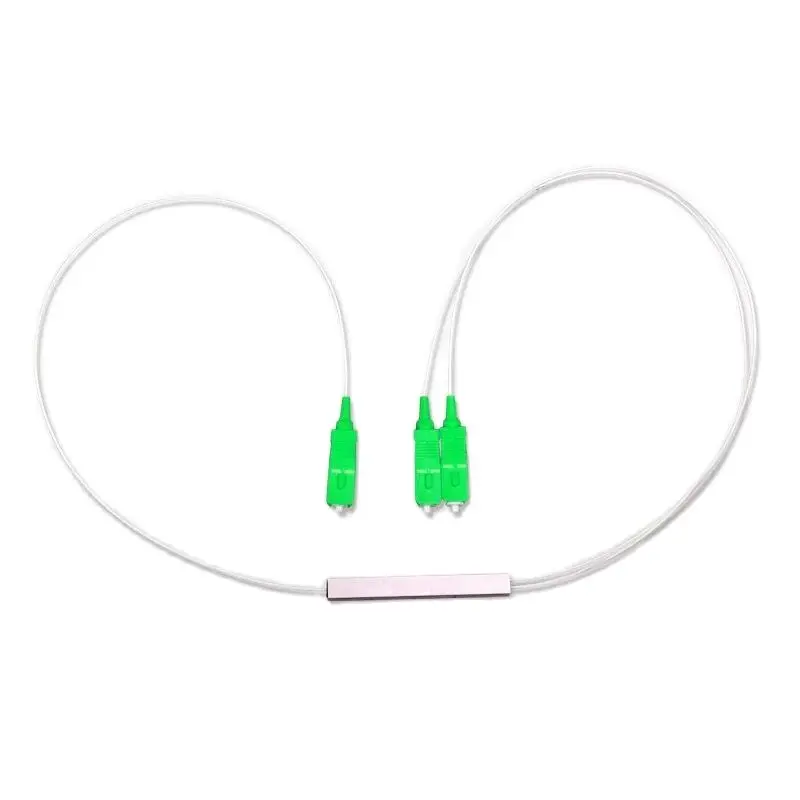 

5 шт./лот волоконно-оптический ПЛК сплиттер SC 1 : 2 мини стальная трубка Тип 1x2 0,9 мм волоконно-оптический сплиттер SC/APC соединитель