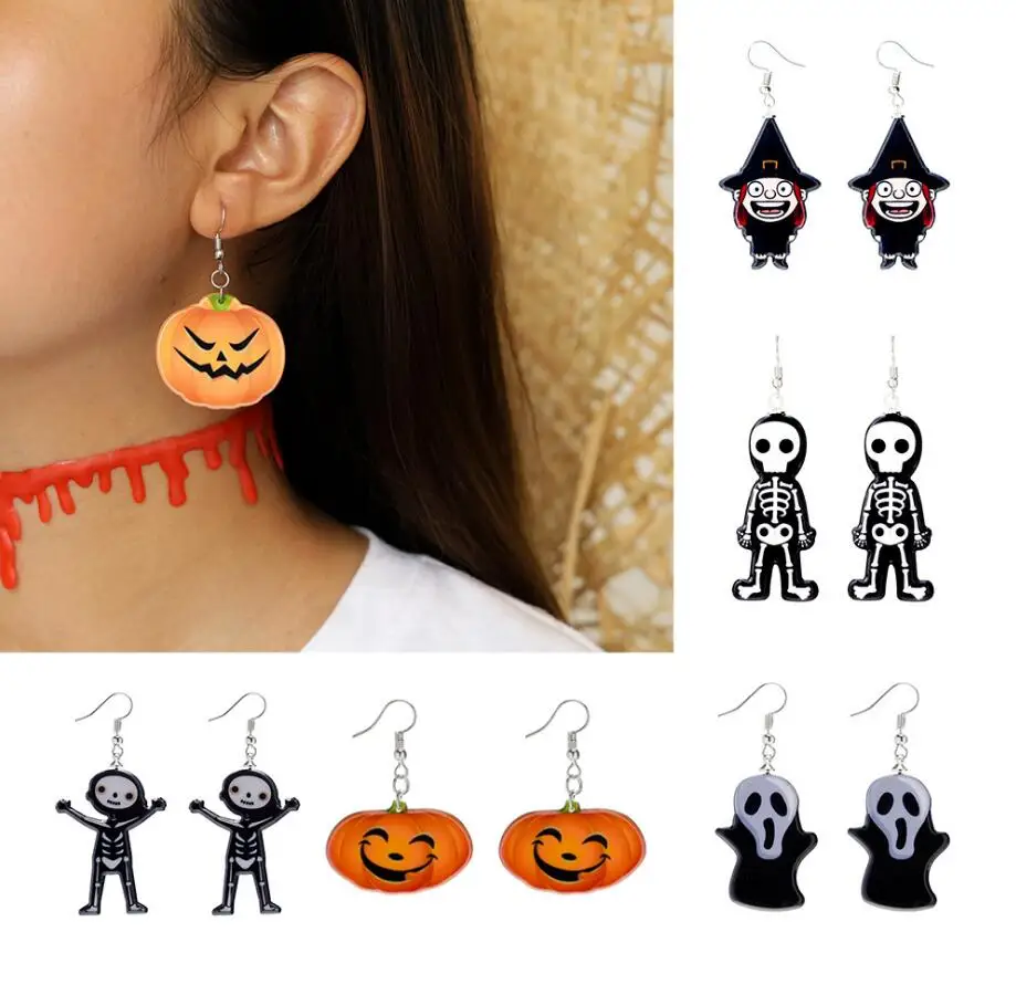Серьги подвески на Хэллоуин 1 пара|Серьги-подвески| |