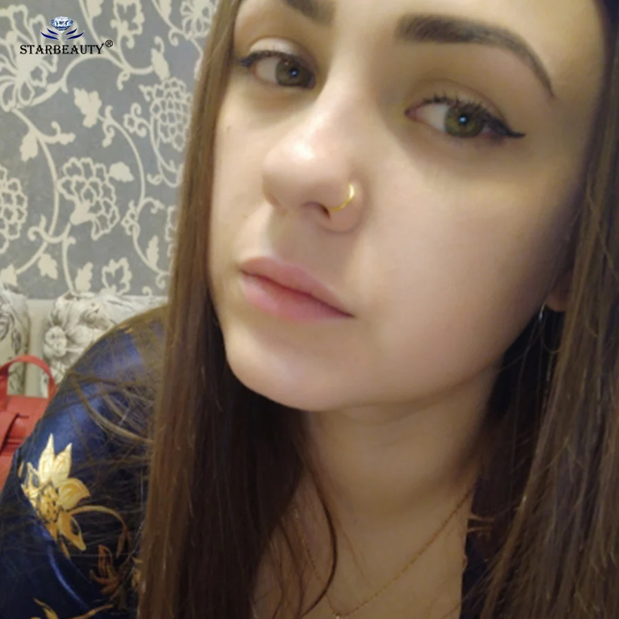 Starbeauty 6 шт. в партии, 6/8/10 мм Горячий нос пирсинг для губы кольца для губ кольцо в нос имитация обруч спираль прокалывания ушей пирсинг для пупка поддельные серьги