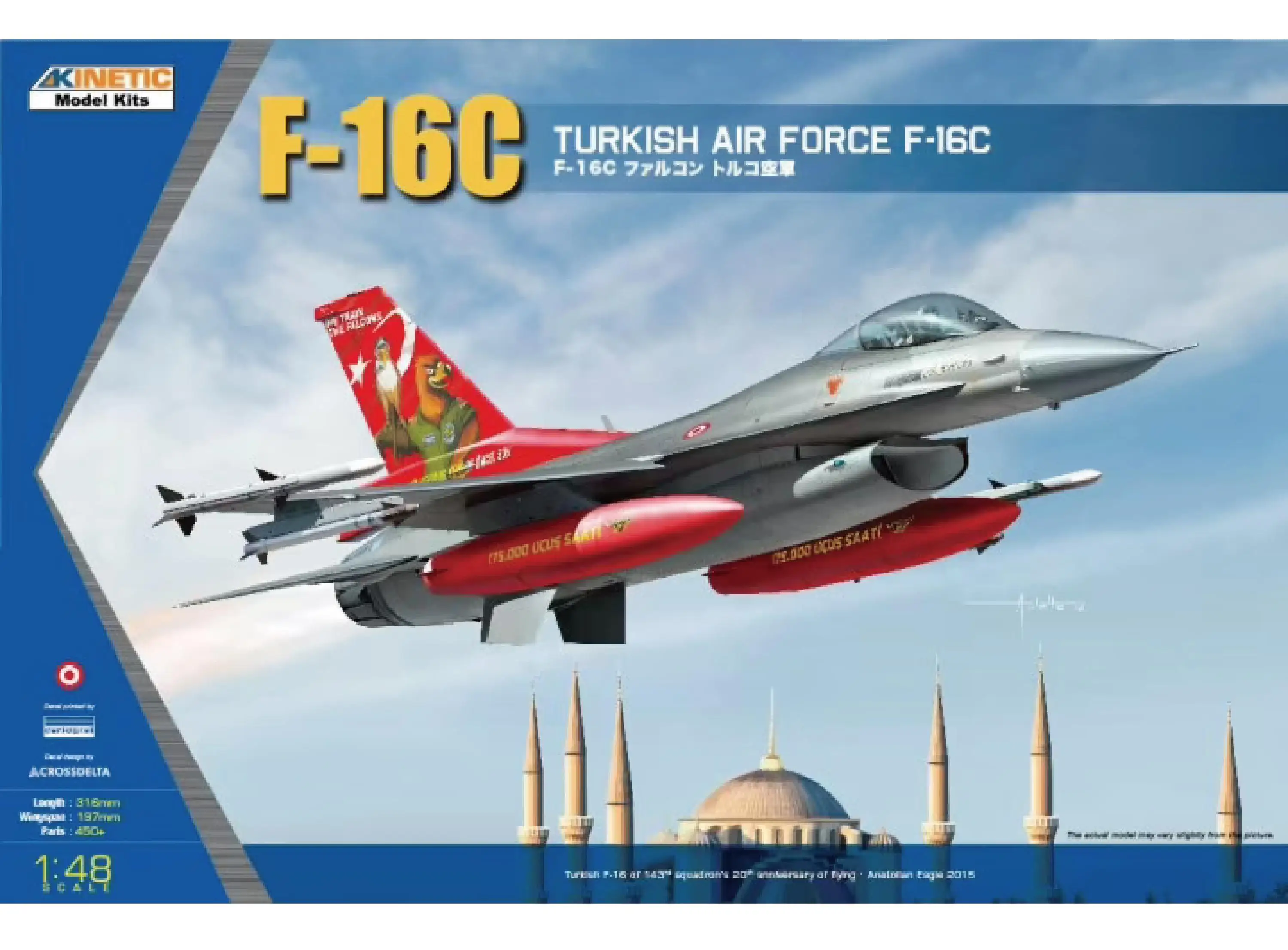 

KINETIC K48069 1/48 Scale Turkish Air Force F-16C Model Kit