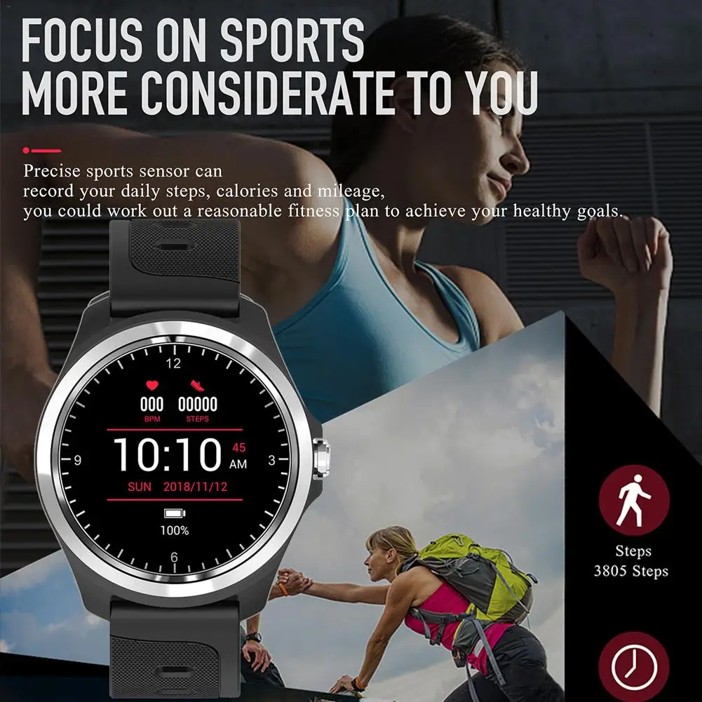 KW05 спортивные Смарт-часы браслет кровяное давление кислород пульсометр для сна