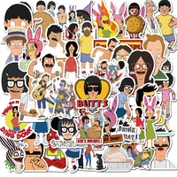 103050pcs cartoon bobs burgers funny stickers tina laptop luggage skateboard water bottle decal fridge stickers for children