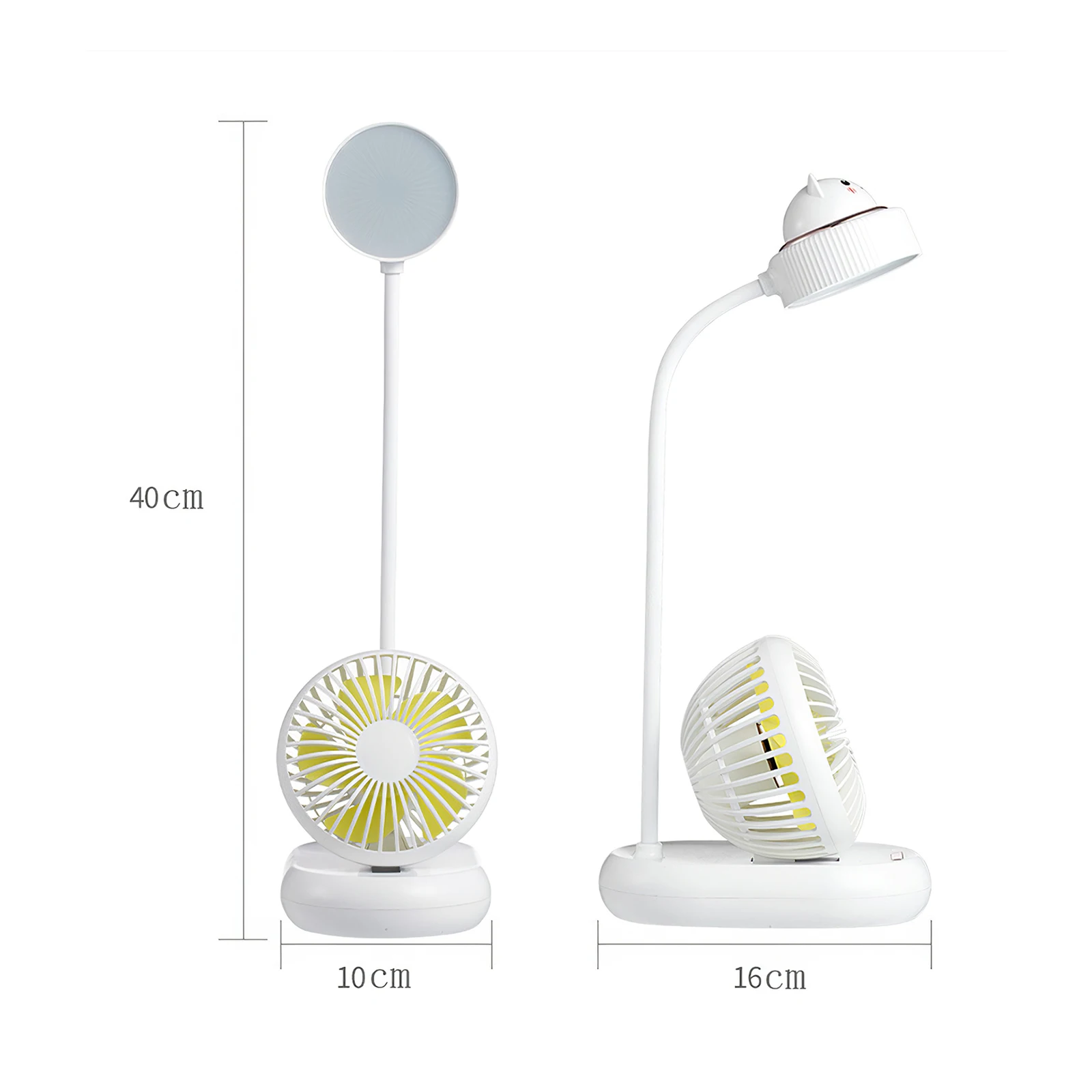 Desk Lamp Fan Combination Has 3 Different Wind Speed and Brightness A Small Flexible Goose Neck Type LED Table Lamp& | Компьютеры и