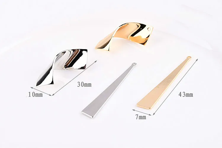 DIY серьга сделанная вручную и ушной орнамент материал желтая медь гальваническое