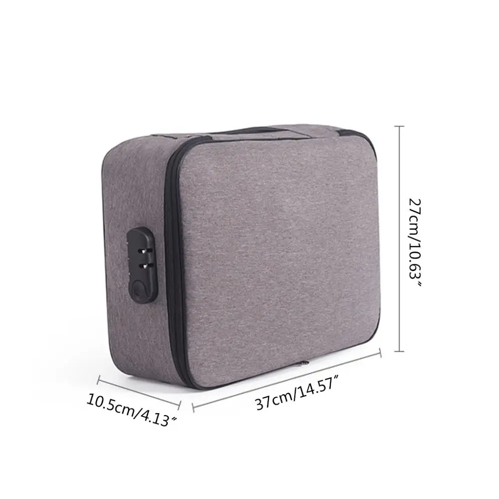 

Document Ticket Bag Waterproof 2 Layers Combination Lock For Home Travel