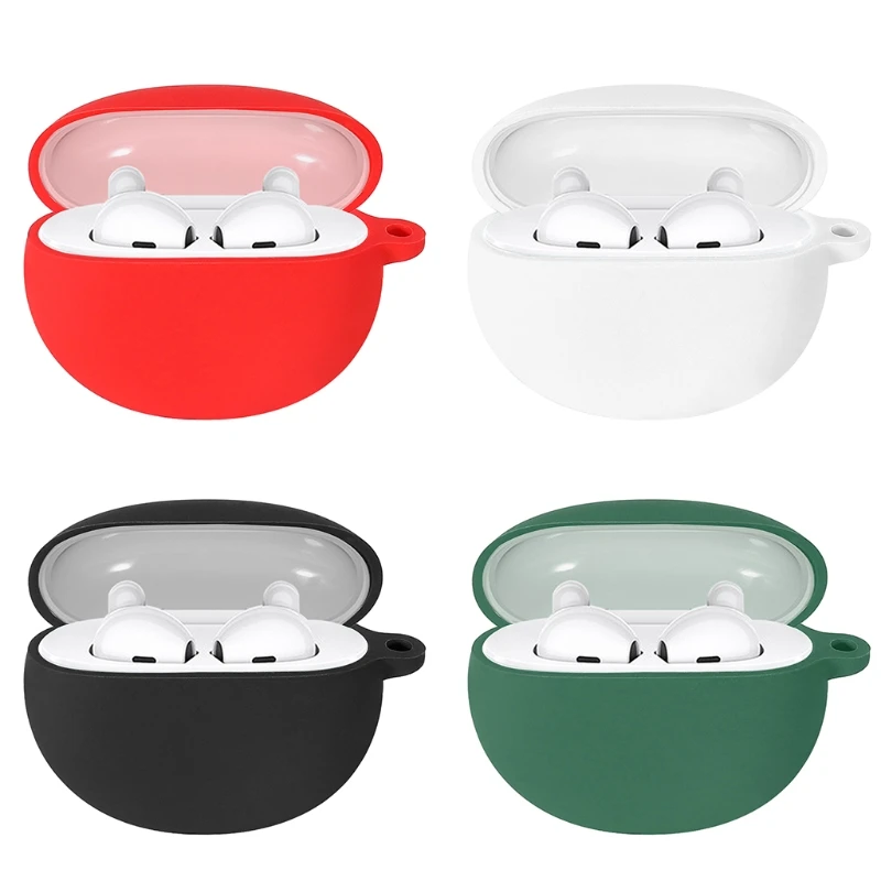 

Silicone Case Shockproof Soft Skin Cover for -OPPO Enco Air Earbuds Charging Case with Keychain Washable Anti-lost T21B