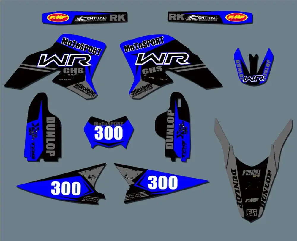 Полный набор наклеек графических переводков команды для YAMAHA WR250R 2020 2019 2018 2017 2016 2010