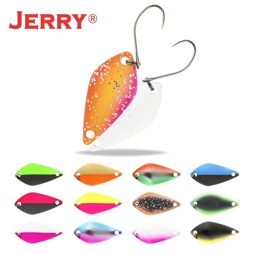 Jerry 2,5 г 3,5 г 5,5 г маленькие микро рыболовные ложки форель Колеблющаяся блесна для рыбалки Спиннер приманка двухсторонний цвет