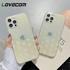 Голографический лазерный Прозрачный чехол для телефона с любовным сердцем бабочкой для iPhone 13 12 11 Pro Max XS Max XR X 8 7 Plus, прозрачный мягкий чехол-накладка