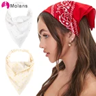 Повязка для волос Molans с принтом треугольная Женская, эластичная повязка на голову, аксессуар для волос в богемном стиле, повязка с изображением цветов