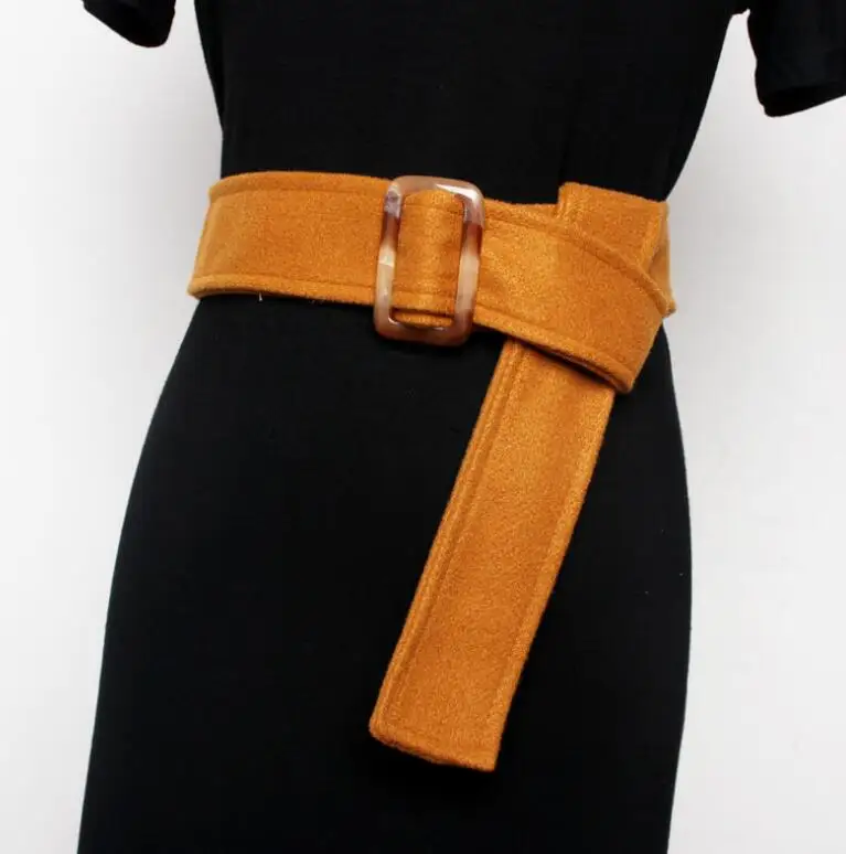 

Women's runway fashion woolen Cummerbunds female Dress Corsets Waistband Belts decoration wide belt R1668